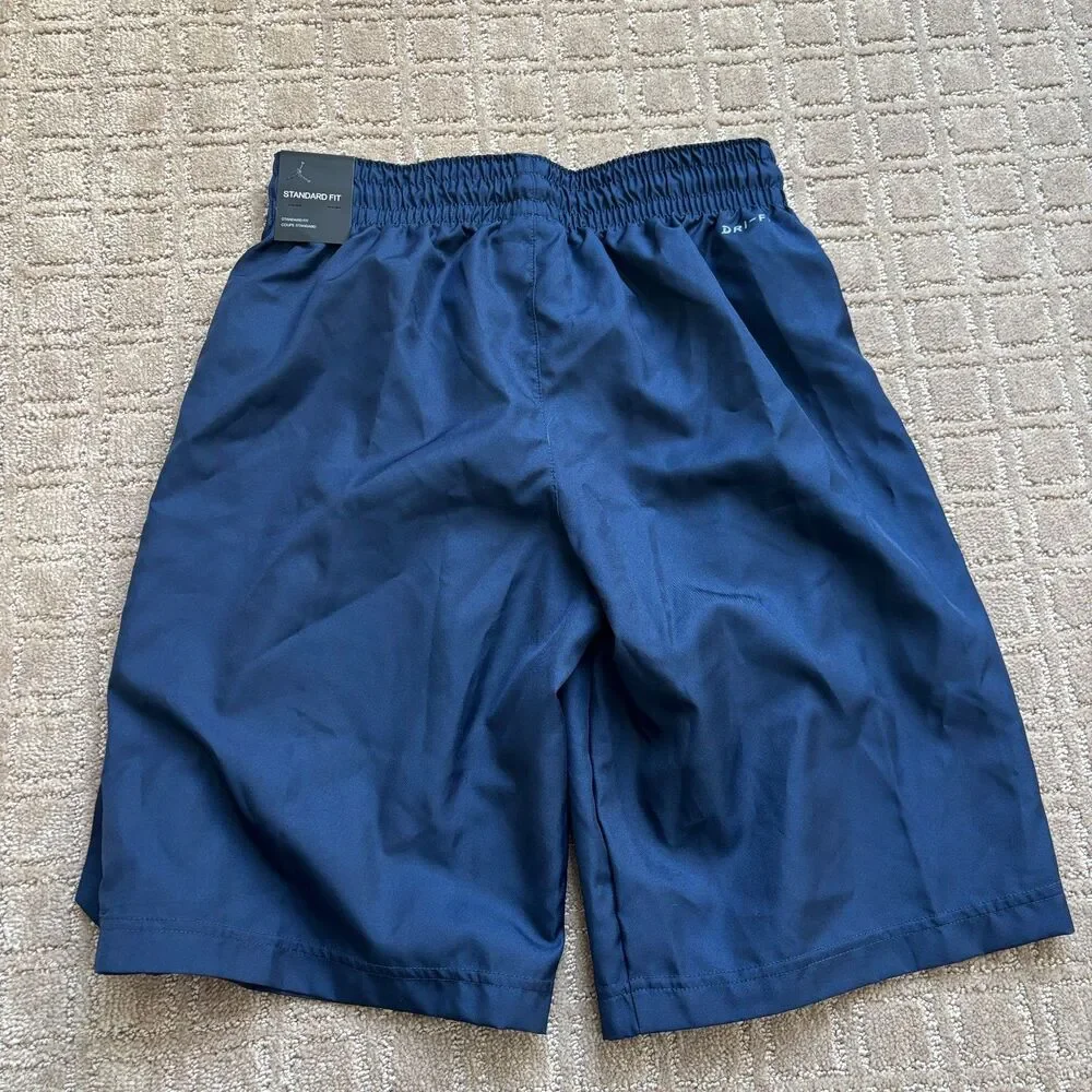 Nike Jordan U of M Basketball Shorts Mens Small Navy Blue Side Split Pull On NWT